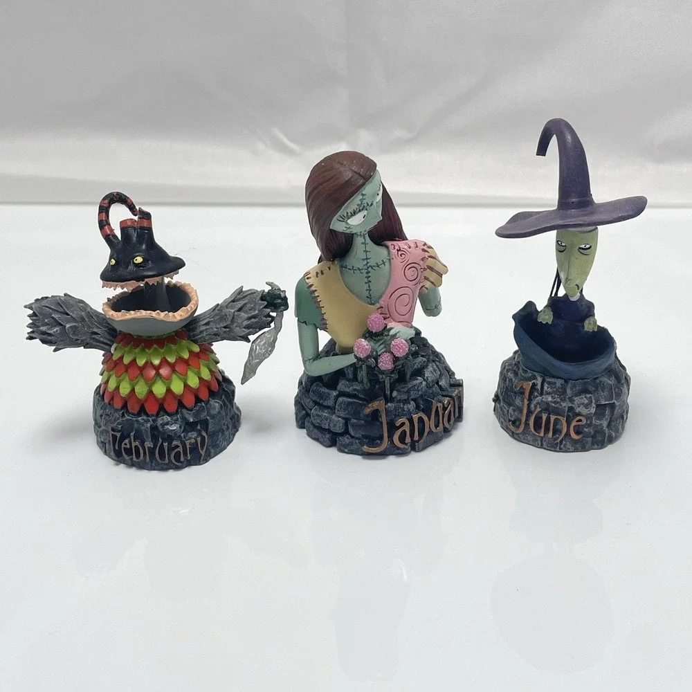 Nightmare Before Christmas Perpetual Calendar Figurine Set of 3 -Damaged Read